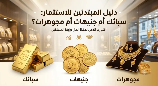 دليل المبتدئين للاستثمار: سبائك أم جنيهات أم مجوهرات؟